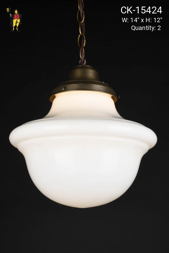 14" Large Glass Globe Hanging Pendant
