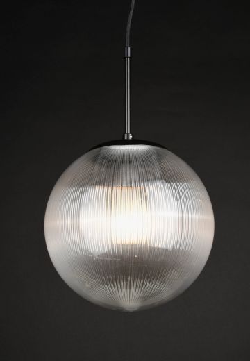 9" Neckless "Ribbed" Acrylic Hanging Globe