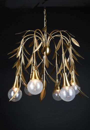 Brass Six Light Modern Hanging Fixture