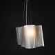 Gray Modern Glass Linear Hanging Fixture #1