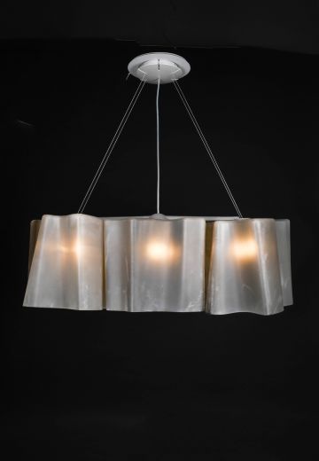 Gray Modern Glass Linear Hanging Fixture
