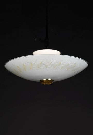 Glass Bowl Flush Mount Fixture