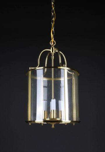 Brass Four Candle Hanging Lantern