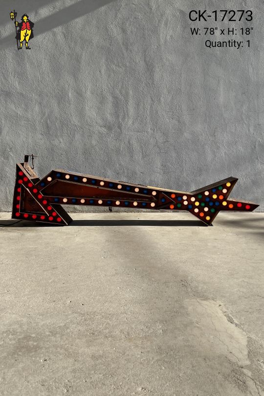 Metal Vegas Arrow Hanging Fixture (Double Sided)