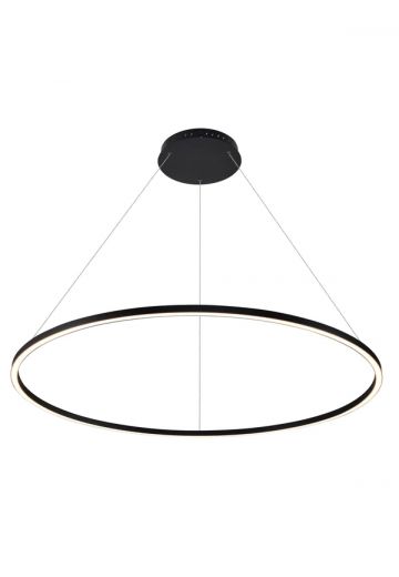 Black Circular Ring LED Hanging Fixture