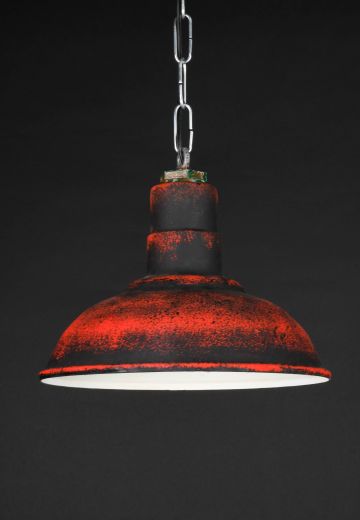 12" Black & Red Distressed Hanging RLM