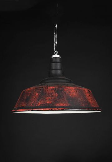 19" Black & Red Distressed Hanging RLM