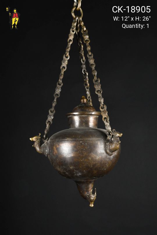 Antique Brass Non Electrified Hanging Fixture