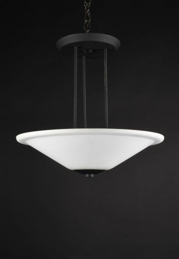 White Glass Semi Flush Bowl Fixture