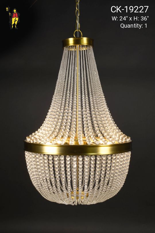Modern Crystal Basket Chandelier