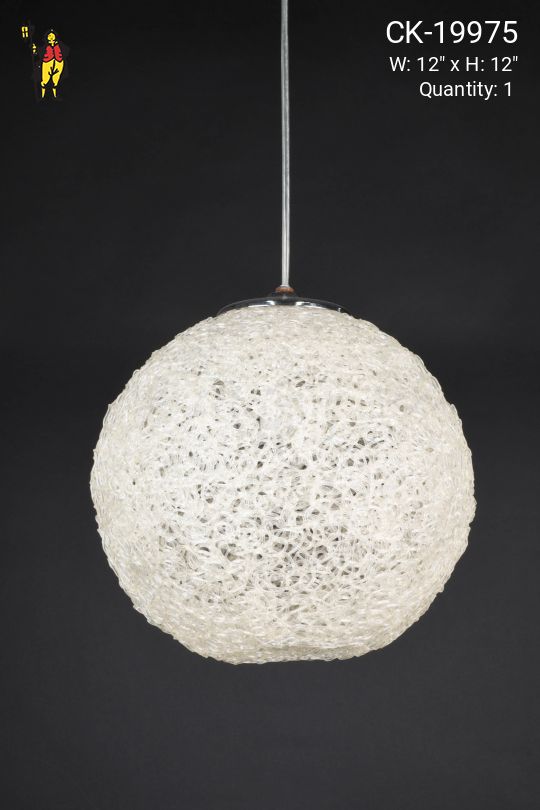 White Fiberglass Hanging Globe