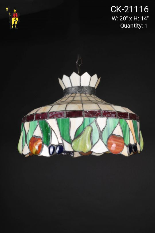 Fruit Themed Art Glass Hanging Pendant