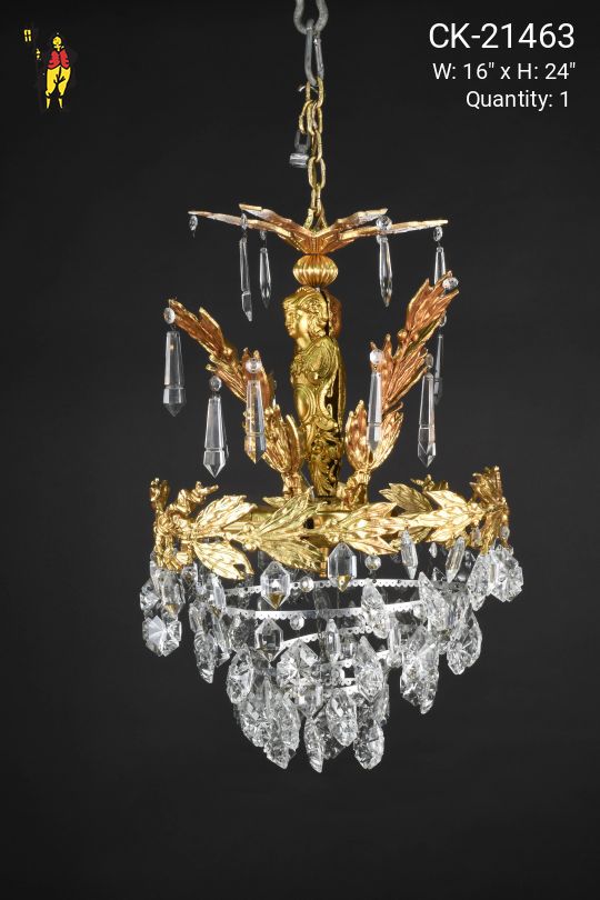 Brass & Crystal Petite Hanging Fixture