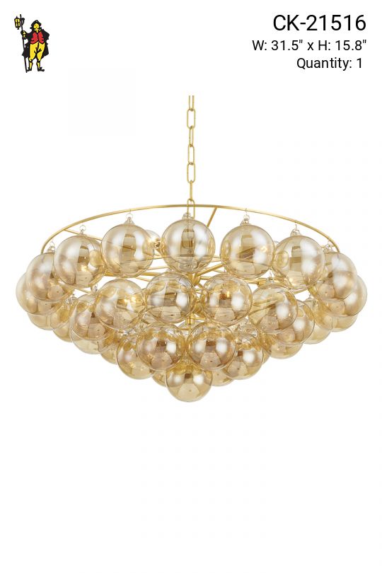 Champagne Glass Globe Chandelier