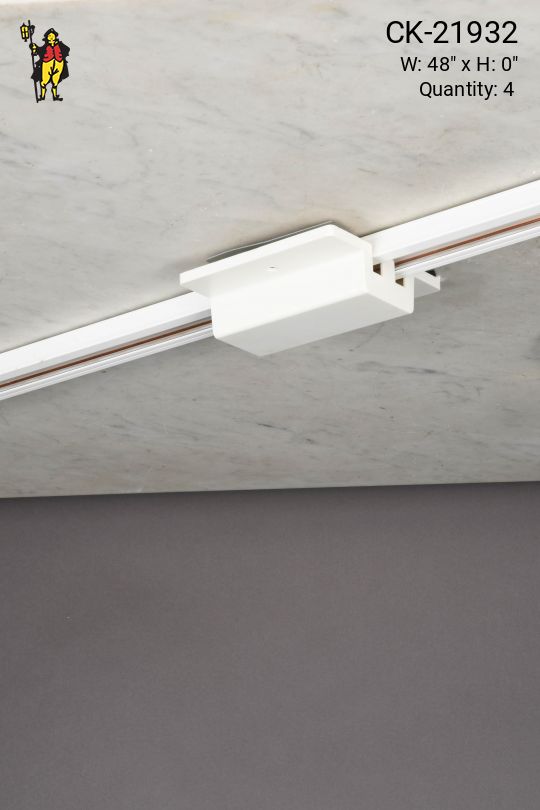 48" White Track w/Center Mount