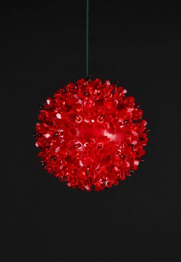 6" Red Hanging Holiday Globe