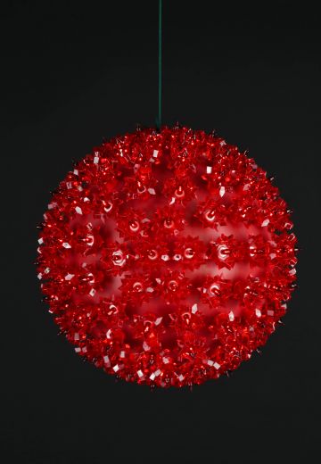 9" Red Hanging Holiday Globe