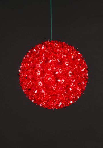 7" Red Hanging Holiday Globe