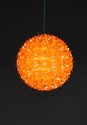 7" Amber Light Holiday Globe
