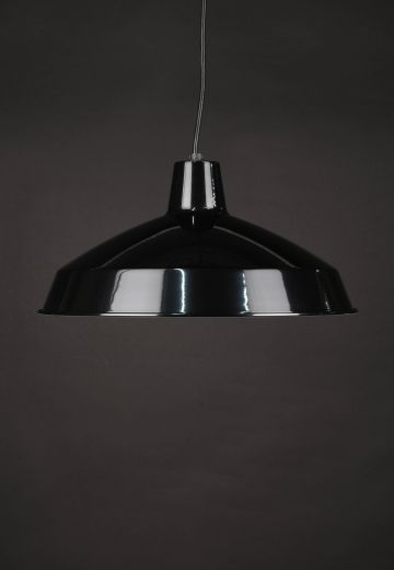 15" Black Hanging RLM Pendant