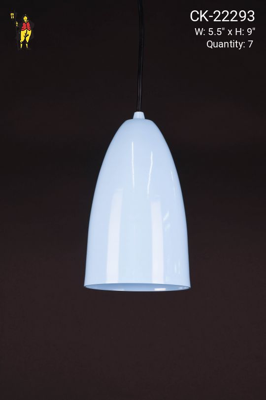 Light Blue Bullet Reflector Pendant