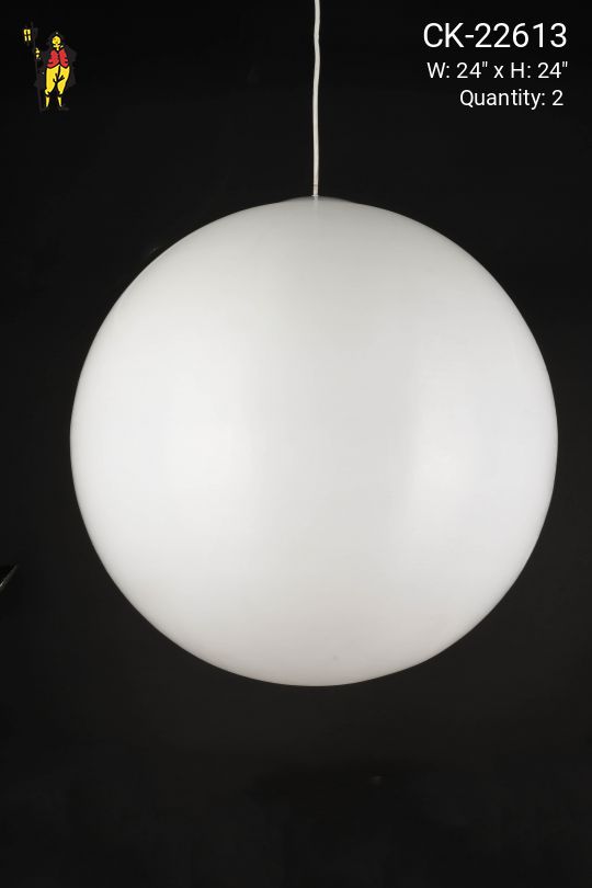 24" Acrylic Hanging Globe Pendant