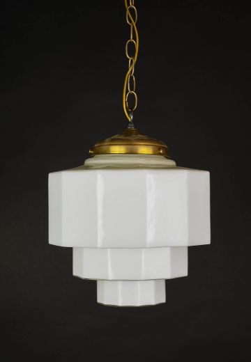 Octagonal Step Glass Hanging Globe