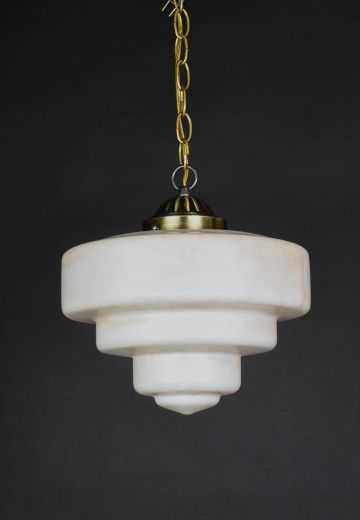12" Step Glass Globe Hanging Pendant