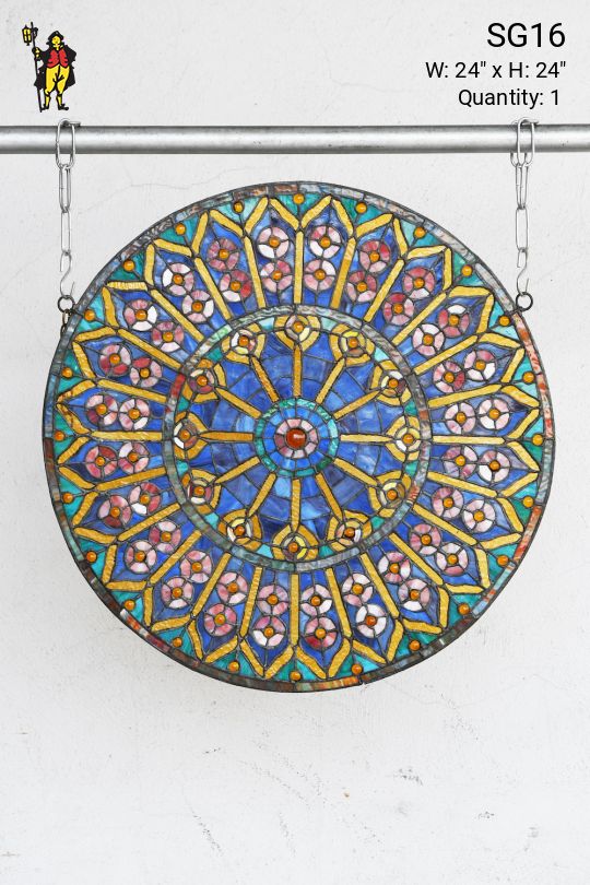 Multicolor Geometric Stain Glass