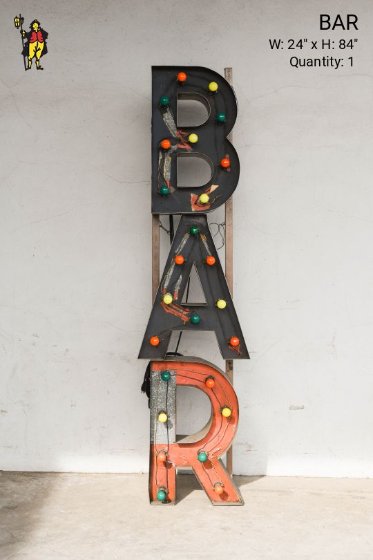Light Up "Bar" Sign