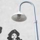 Curved Arm Single Vapor Light Lamp Post (No Base) #0