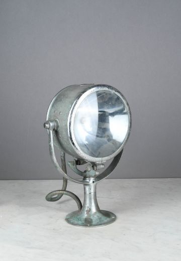 Vintage Nickel Swivel Spotlight