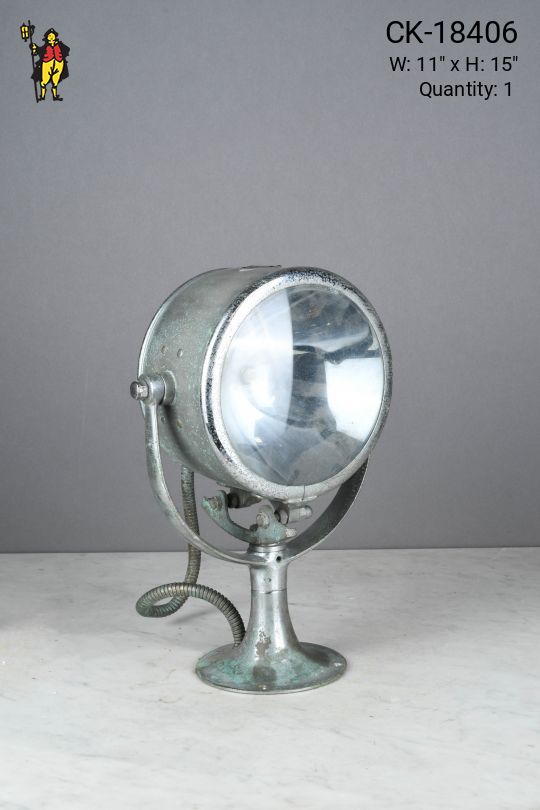 Vintage Nickel Swivel Spotlight