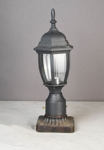 Black Newel Post Lantern