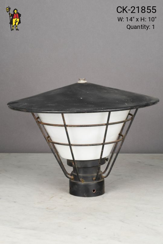 Black Caged Newel/Lamp Post Head (3in)