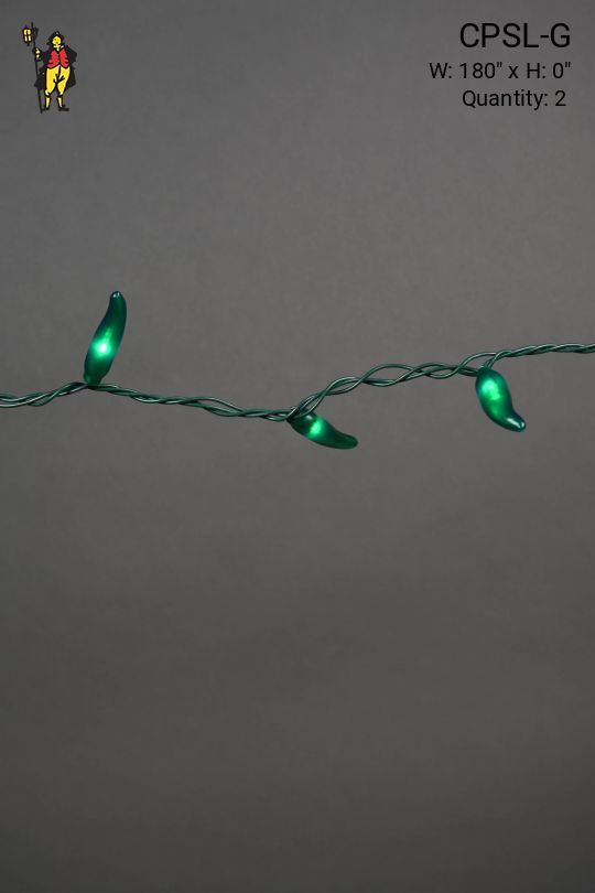 15' Green Chili Pepper String Lights