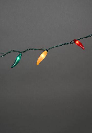 15' Multicolor Chili Pepper String Lights