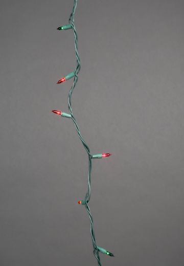25' Green Strand Multicolor Xmas String Lights