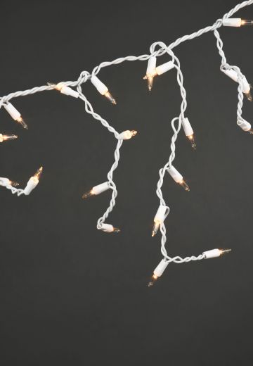 25' White Strand White Light "Icicle" String Lights