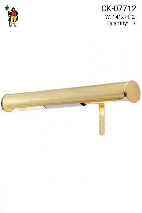 Polished Brass 14" Picture Light w/Visor Shade