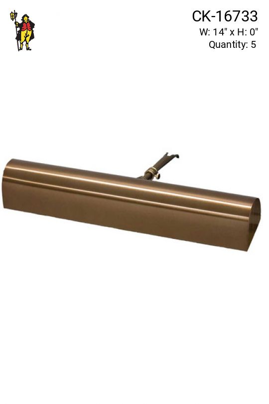 14" Statue Bronze Direct Wire w/Square Backplate Picture Light