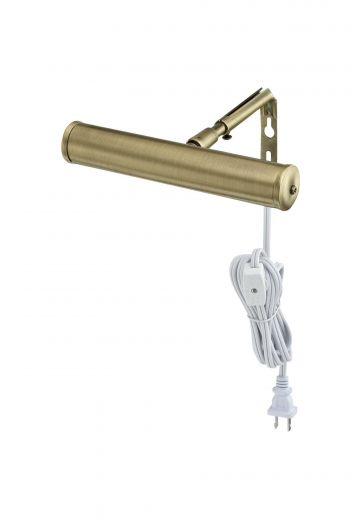 7.5" Brass Picture Light w/Circular Backplate