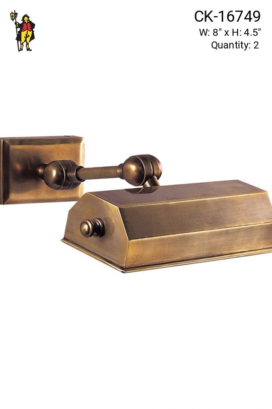 8" Antique Brass Picture Light