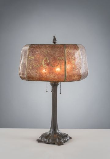 Bronze Mica Shaded Table Lamp