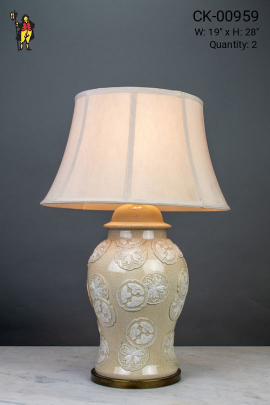 Beige Ceramic Table Lamp