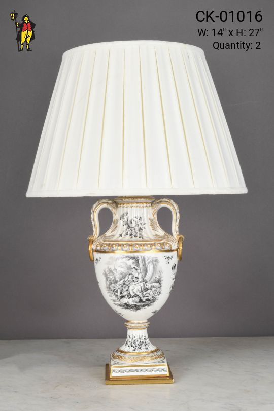 Ceramic Urn Style Table Lamp