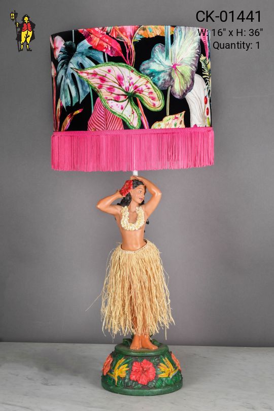 Hawaiian Floral Table Lamp