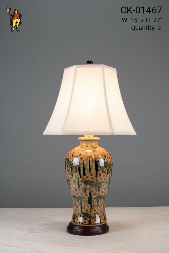 Floral Ceramic Table Lamp