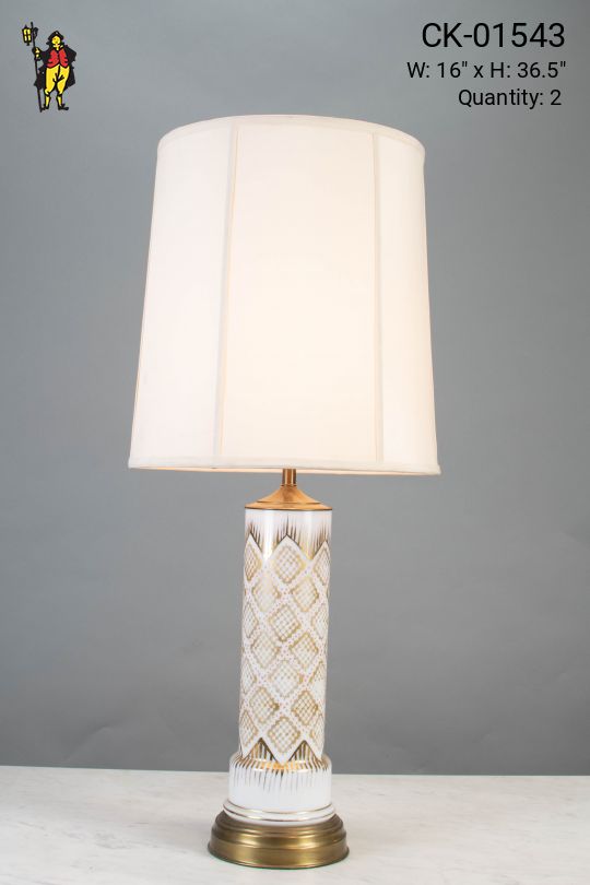 Geometic Pattern Ceramic Table Lamp