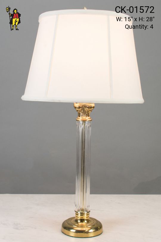 Crystal Column Table Lamp